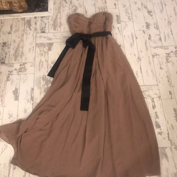 d'zage Dresses & Skirts - D'Zage brown strapless bridesmaid dress